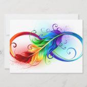 Infineensymbool met regenboogvanger save the date (Achterkant)