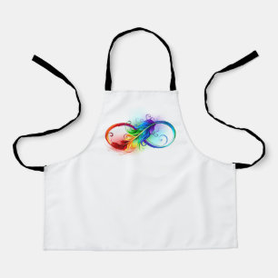 Infineensymbool met regenboogvanger schort
