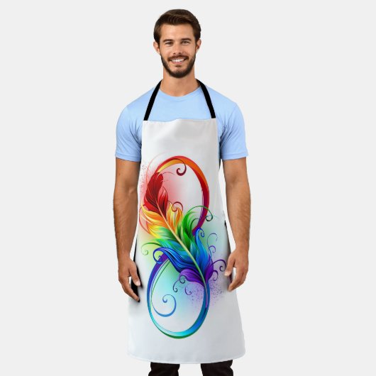 Infineensymbool met regenboogvanger schort (Gedragen)