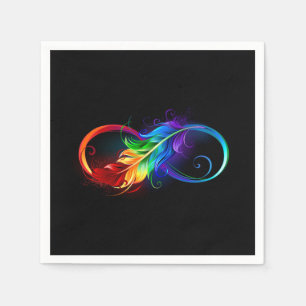 Infineensymbool met regenboogvanger servet