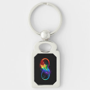 Infineensymbool met regenboogvanger sleutelhanger