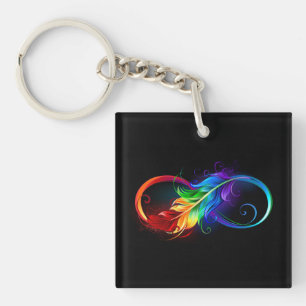 Infineensymbool met regenboogvanger sleutelhanger