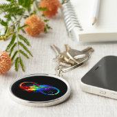 Infineensymbool met regenboogvanger sleutelhanger (Zijkant)