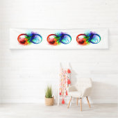 Infineensymbool met regenboogvanger spandoek (Insitu)