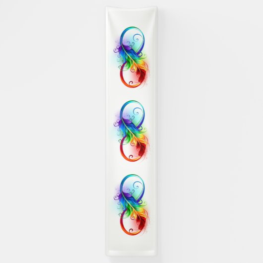 Infineensymbool met regenboogvanger spandoek (Verticaal)