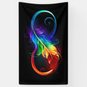 Infineensymbool met regenboogvanger spandoek (Verticaal)