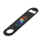 Infineensymbool met regenboogvanger speed flessenopener (Voorkant Gekanteld)