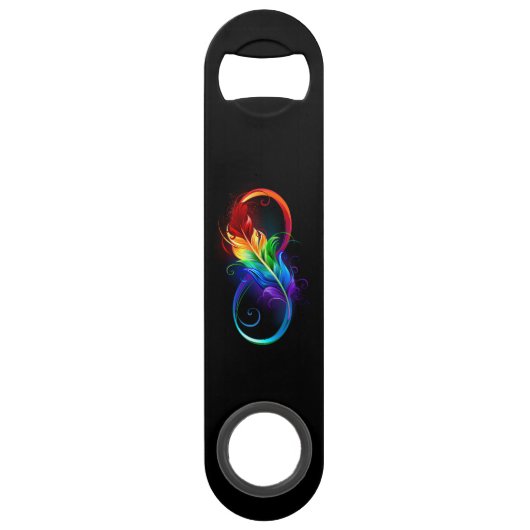 Infineensymbool met regenboogvanger speed flessenopener (Voorkant)