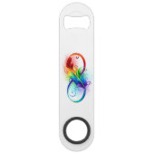 Infineensymbool met regenboogvanger speed flessenopener (Achterkant)