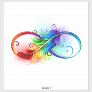 Infineensymbool met regenboogvanger sticker