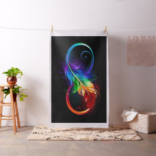 Infineensymbool met regenboogvanger stof