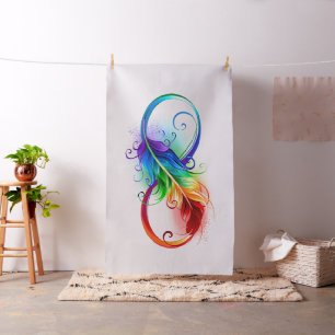 Infineensymbool met regenboogvanger stof