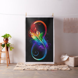 Infineensymbool met regenboogvanger stof