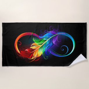 Infineensymbool met regenboogvanger strandlaken