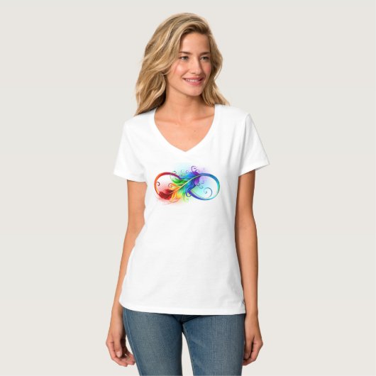 Infineensymbool met regenboogvanger t-shirt (Voorkant volledig)