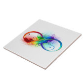 Infineensymbool met regenboogvanger tegeltje (Zijkant)