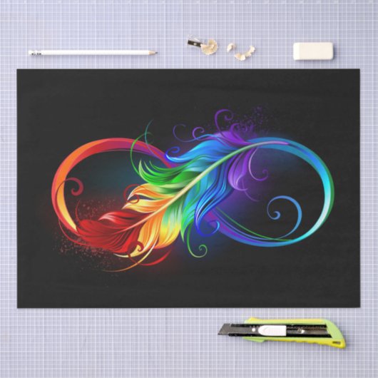 Infineensymbool met regenboogvanger tissuepapier (Craft)