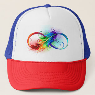 Infineensymbool met regenboogvanger trucker pet