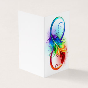 Infineensymbool met regenboogvanger visitekaartjes
