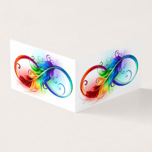 Infineensymbool met regenboogvanger visitekaartjes