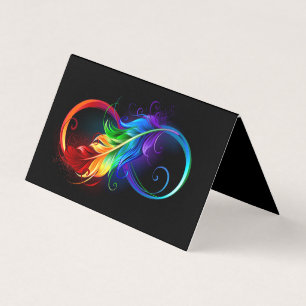 Infineensymbool met regenboogvanger visitekaartjes