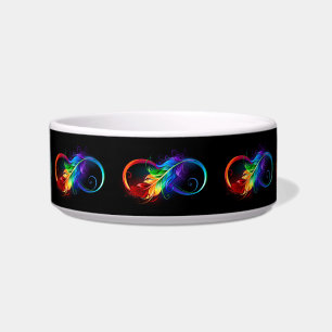 Infineensymbool met regenboogvanger voerbakje