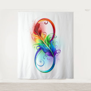 Infineensymbool met regenboogvanger wandkleed