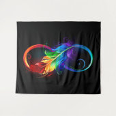 Infineensymbool met regenboogvanger wandkleed (Voorkant (horizontaal))