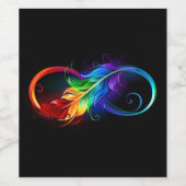 Infineensymbool met regenboogvanger wijn etiket (Enkel label)