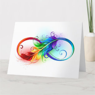 Infineste symbool met regenboogvanger bedankkaart