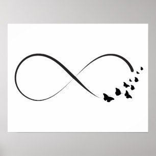 Infineste vlindersymbool poster