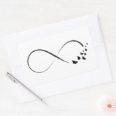 Infineste vlindersymbool rechthoekige sticker (Envelop)