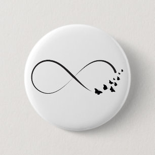 Infineste vlindersymbool ronde button 5,7 cm