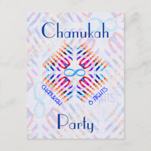 Infini 8 invitations de partie de Chanukah de