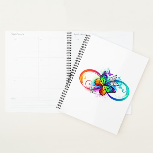 Infini brillant avec papillon arc-en-ciel (Devant avec enveloppe)