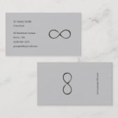 Infini - carte de visite de scientifique (Devant / Derrière)