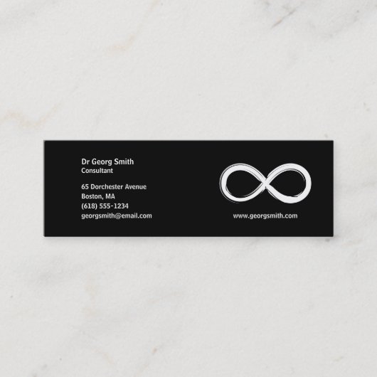 Infini - carte de visite de scientifique (Devant)