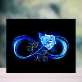 Infini lumineux avec rose bleue (Neutre)