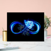 Infini lumineux avec rose bleue (Mariage)