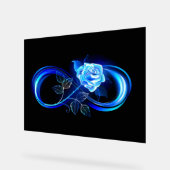 Infini lumineux avec rose bleue (Angle)