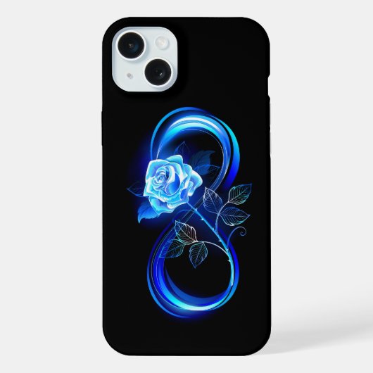 Infini lumineux avec rose bleue (Verso)