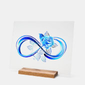 Infini lumineux avec rose bleue (Angle)