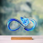 Infini lumineux avec rose bleue (Neutre)