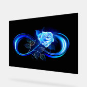 Infini lumineux avec rose bleue (Angle)