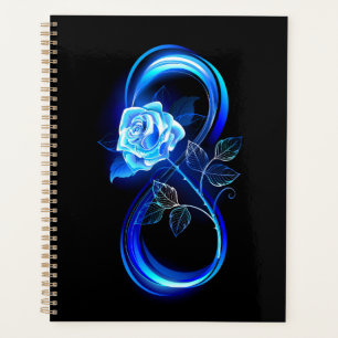 Infini lumineux avec rose bleue