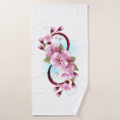 Infinité avec les fleurs Sakura (Serviette de bain)