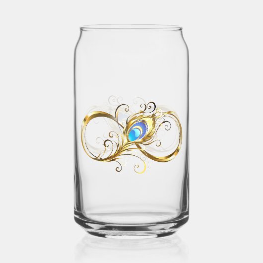 Infinité avec plume de paon doré (Recto)