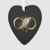 Infinité avec plume de paon doré (devant)