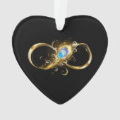 Infinité avec plume de paon doré (dos)