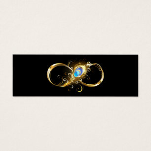 Infinité avec plume de paon doré